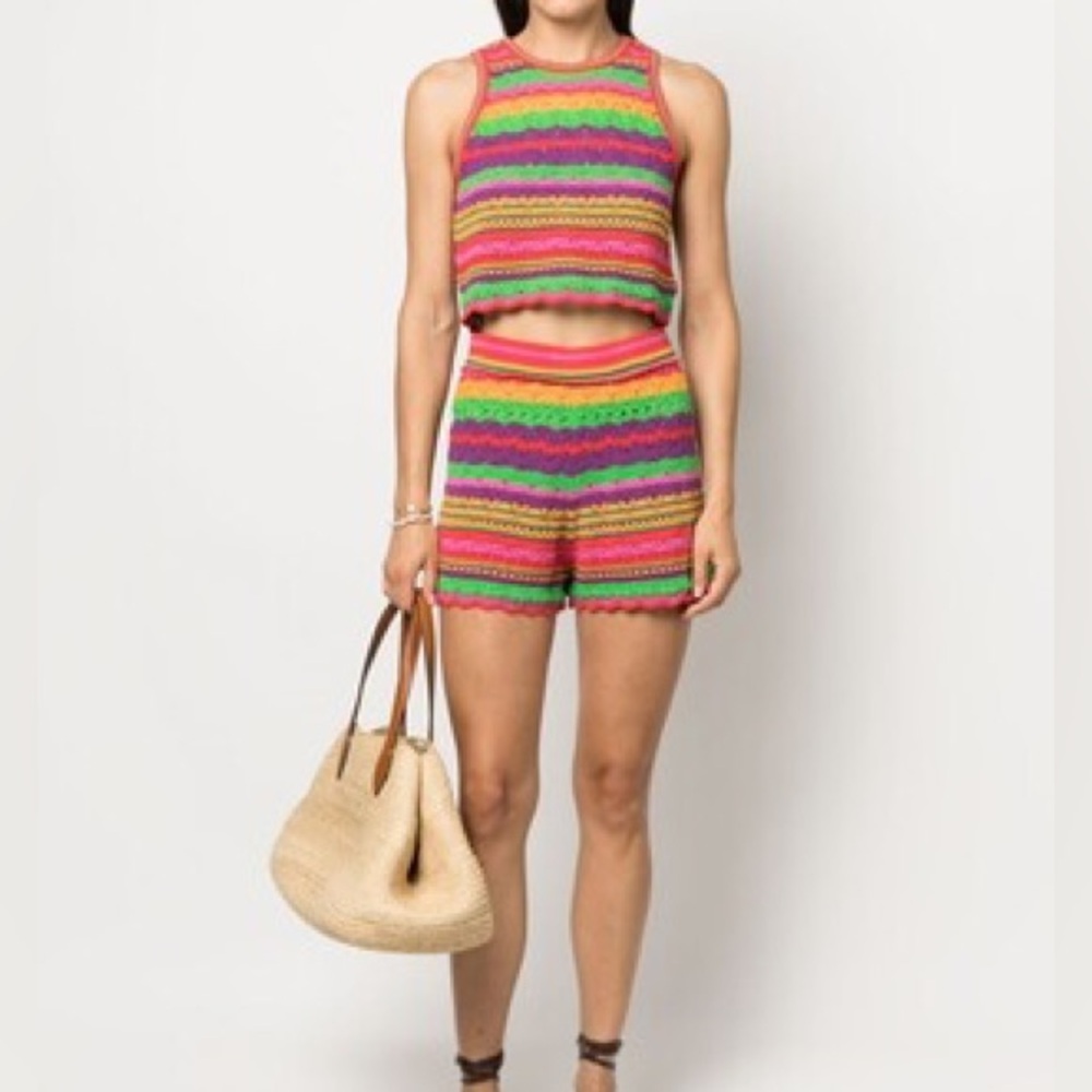 BA&SH Peck Pierce Crochet Top and Short